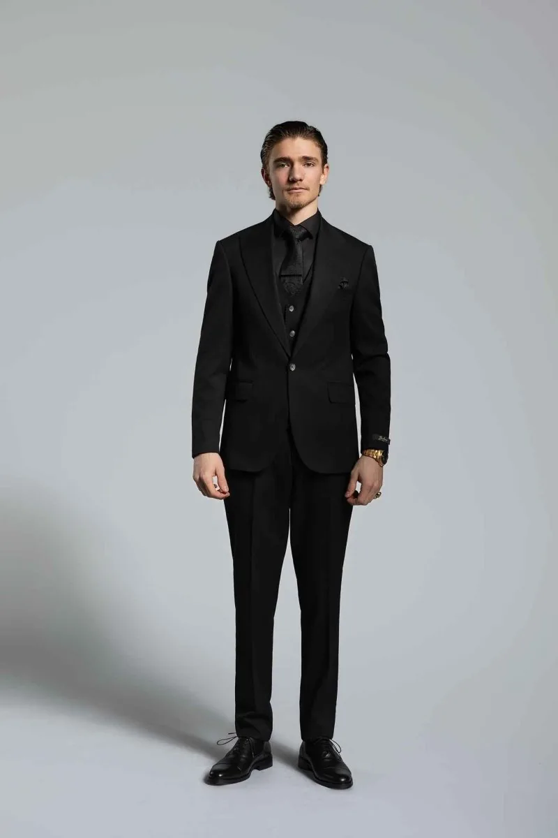 Costume business noir — détail 2