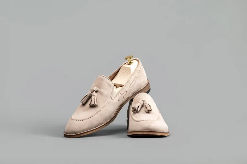 Chaussures moccasin daim beige