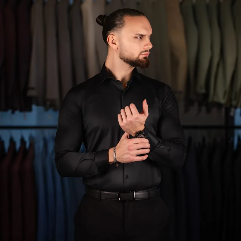 Chemise Slim-Fit Noir