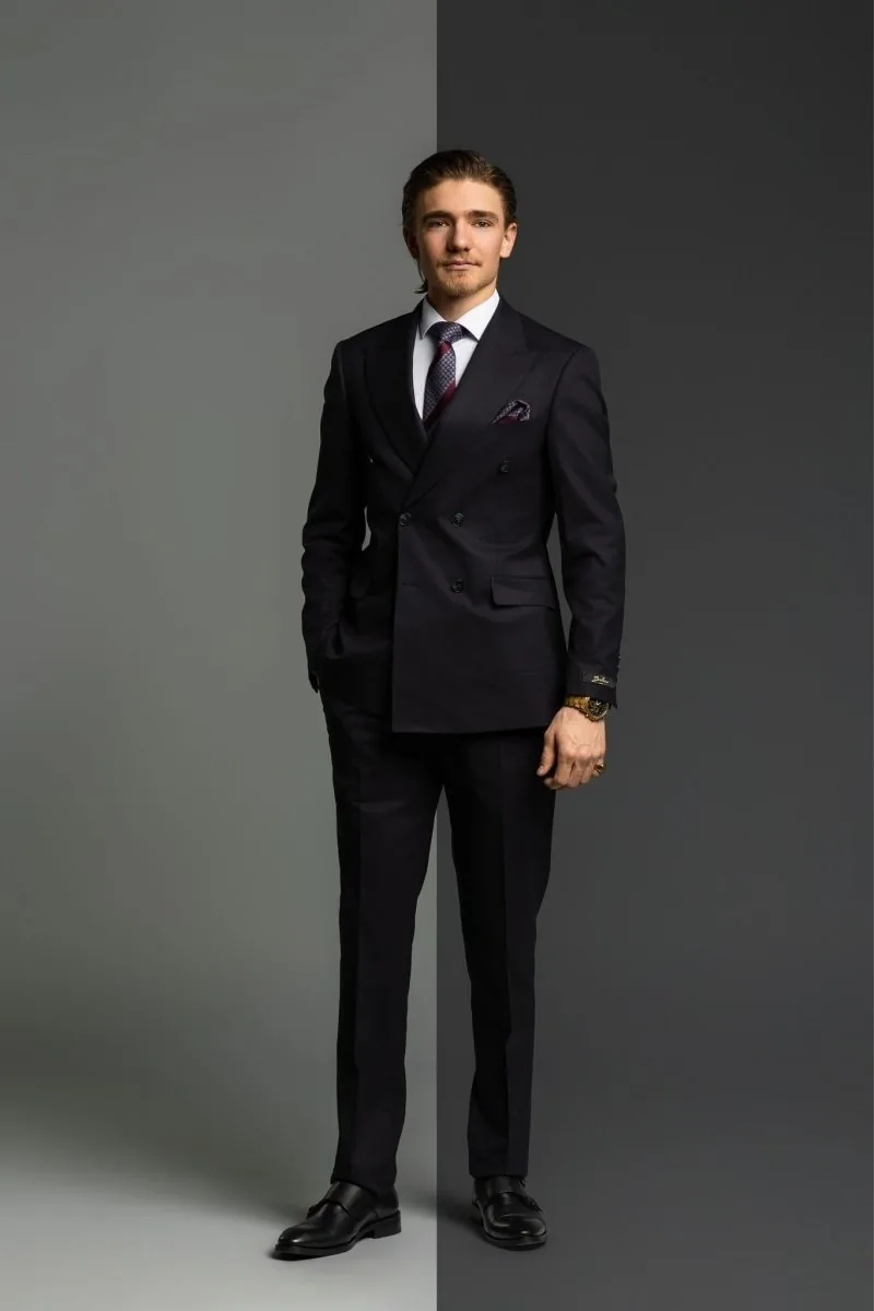 Costume Croisé boutonnage bleu marine