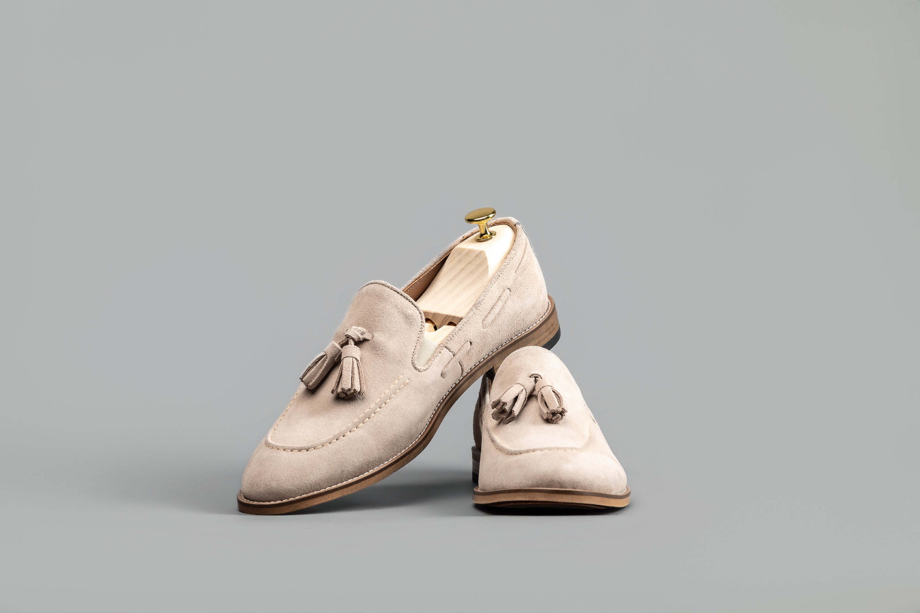 Chaussures moccasin daim beige