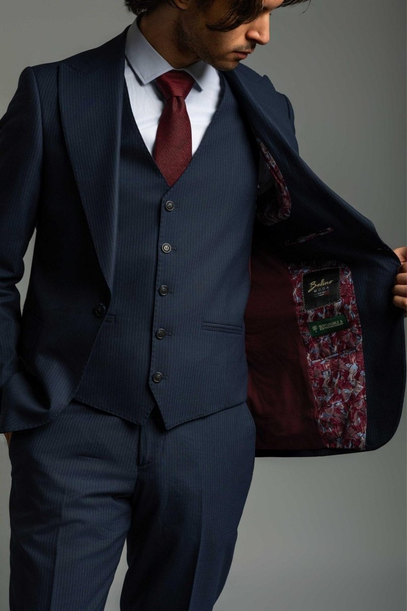 Business Suit Pilot rayé - Bellino Moda Romandie