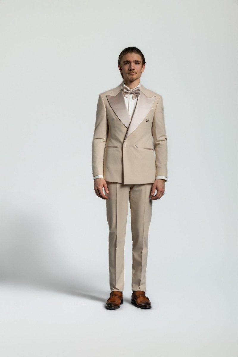 Smoking Croisé beige - Bellino Moda Romandie
