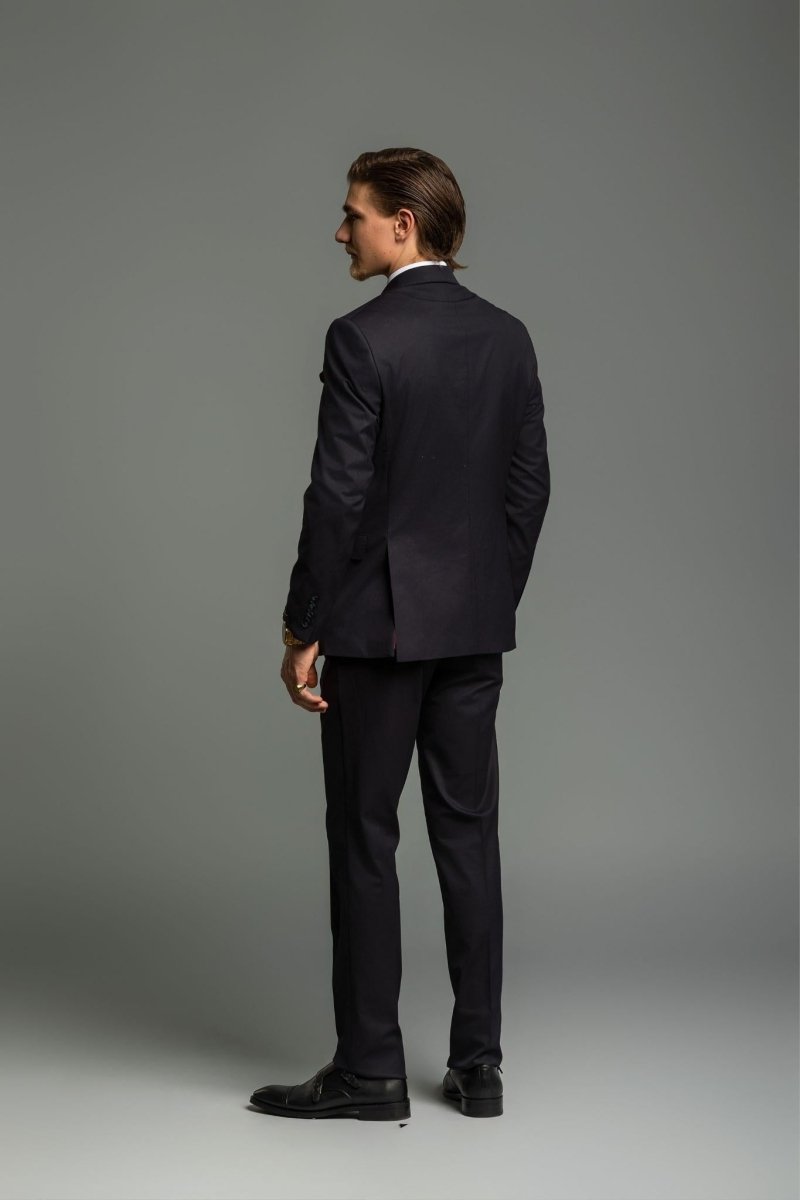 Costume Croisé boutonnage bleu marine - Bellino Moda Romandie