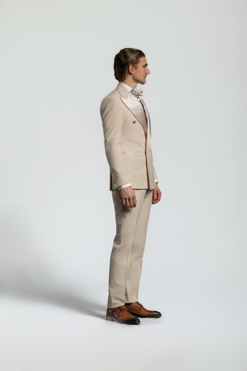 Smoking Croisé beige - Bellino Moda Romandie